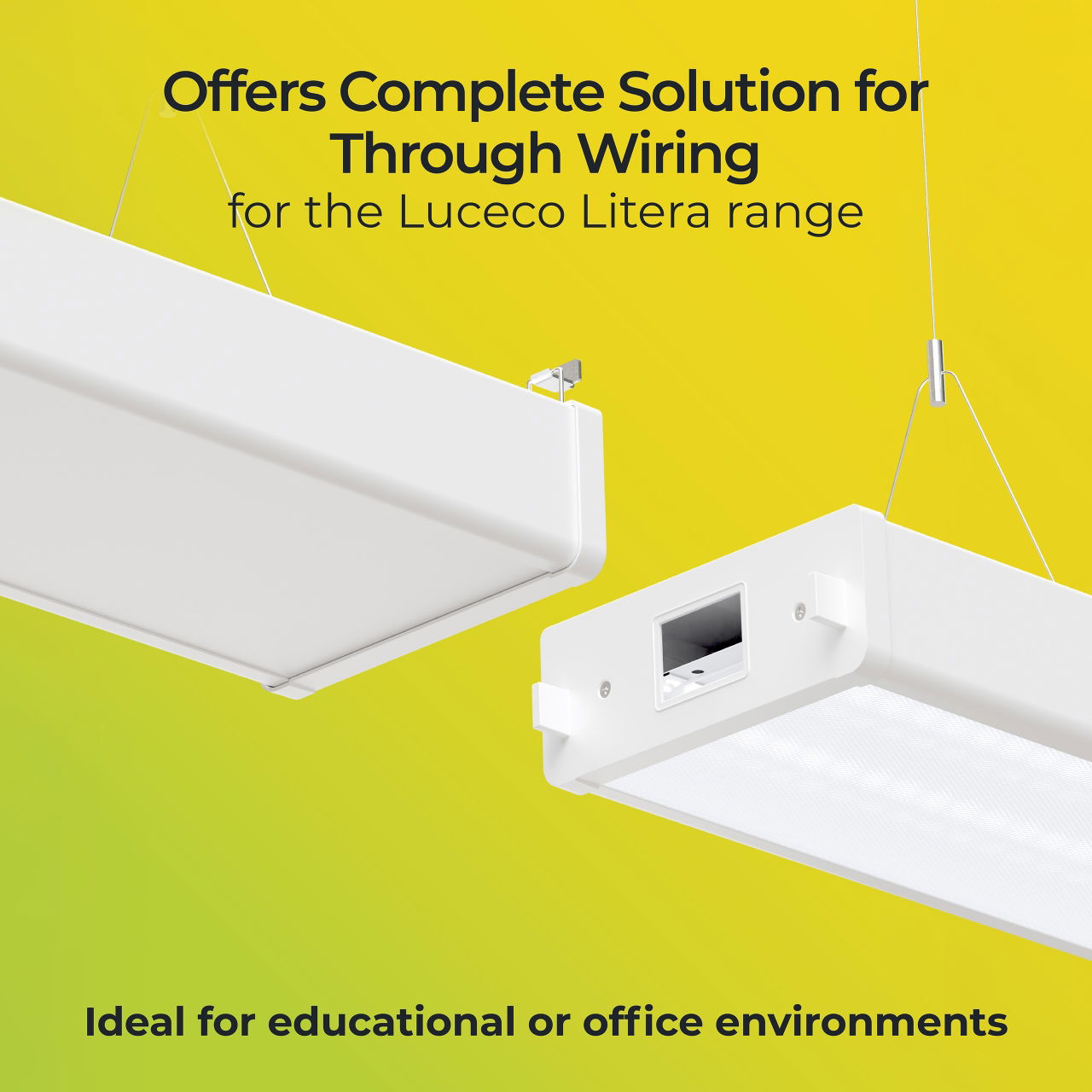 Litera suspended linear 580mm blank module c/w blank body and electrical connectors and 2x litcon