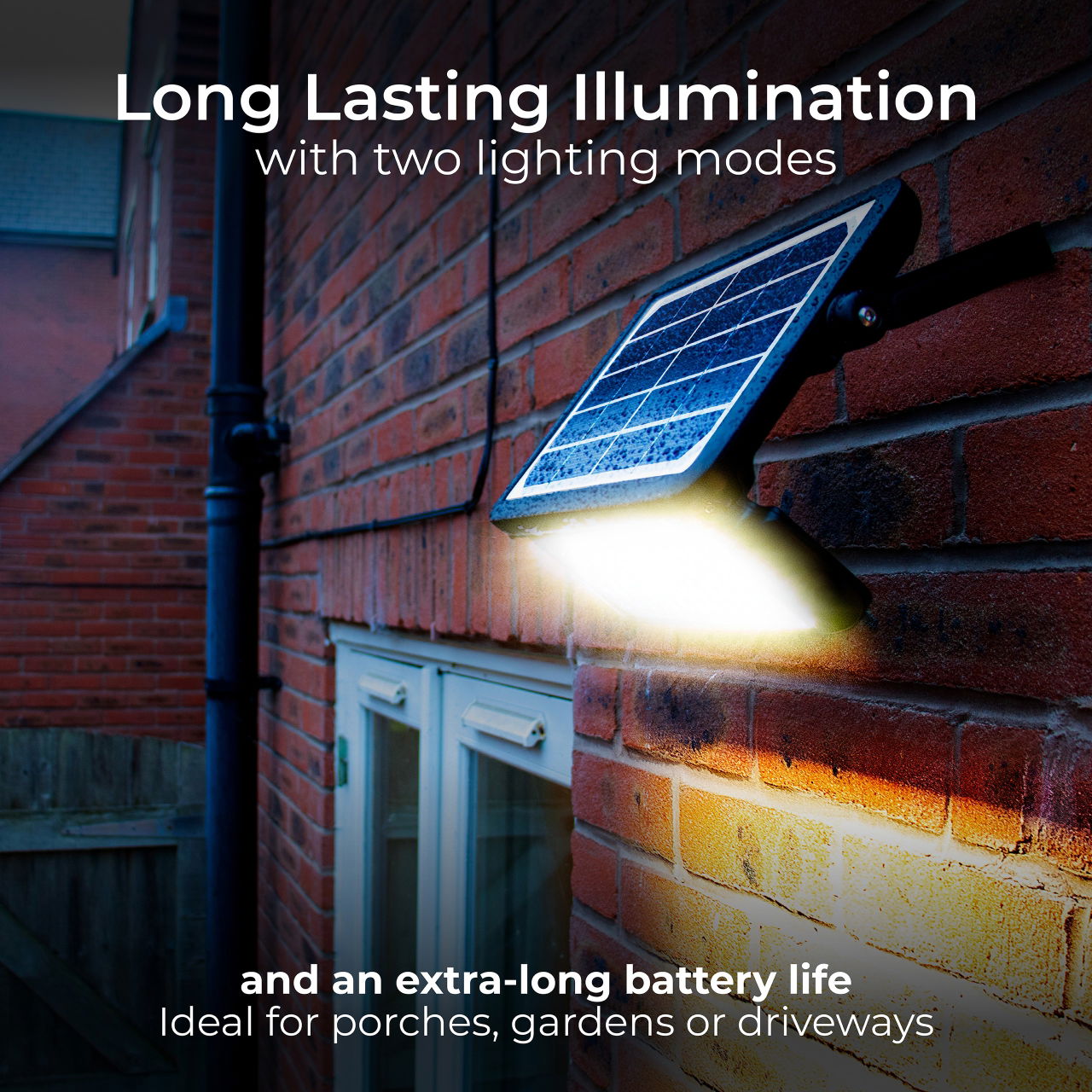 Luceco Solar Floodlight & PIR 5W, 550lm