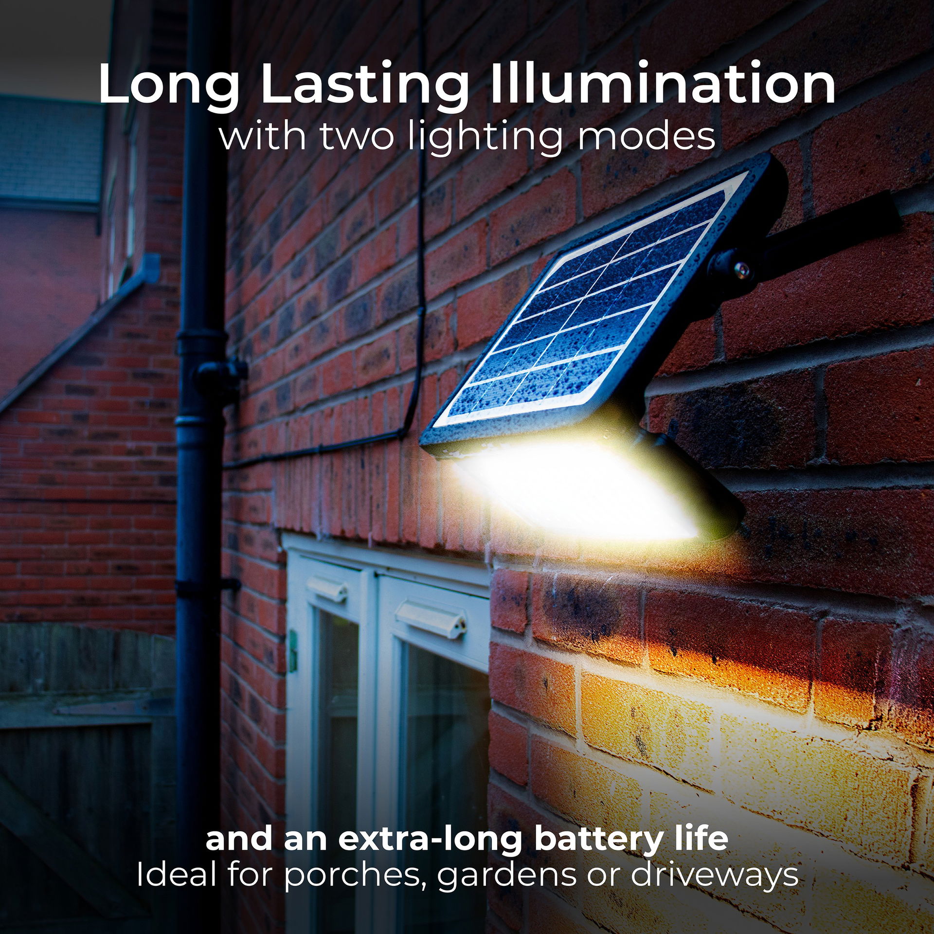 Luceco Solar Floodlight & PIR 5W, 550lm