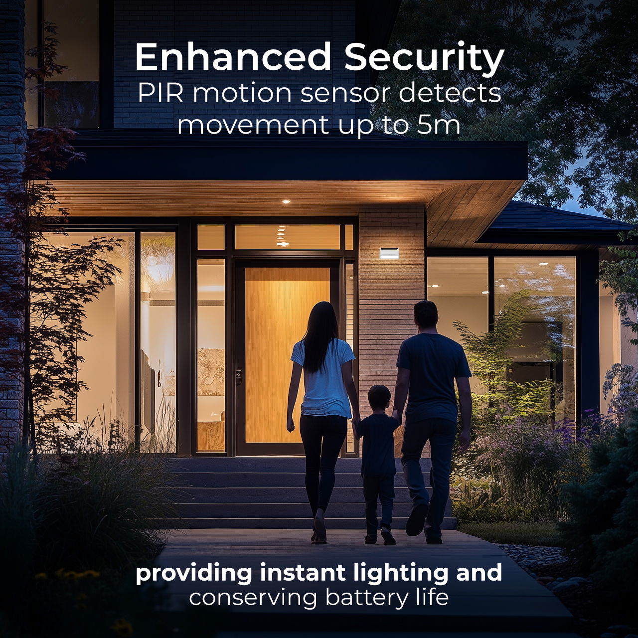 Luceco Prysm Decorative Outdoor Solar Wall Light with PIR Motion Sensor and USB Charging Port, LED Exterior Lighting, White, IP54, 6W, 600lm, 4000K