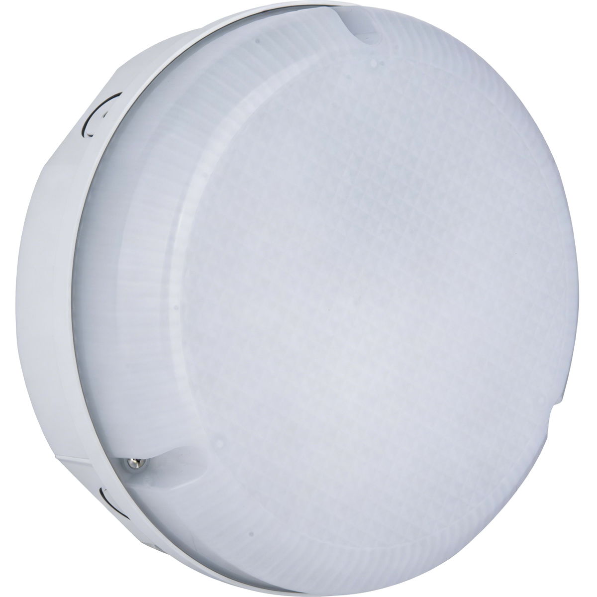 Luceco LED Bulkhead Light, Indoor & Outdoor Wall & Ceiling Lighting, Mosi Round Fixed Output Driver, 200mm, Commercial & Residential Use, 6/10/13W CCT 3/4/5/6000K IP65 IK08 Class 2, White