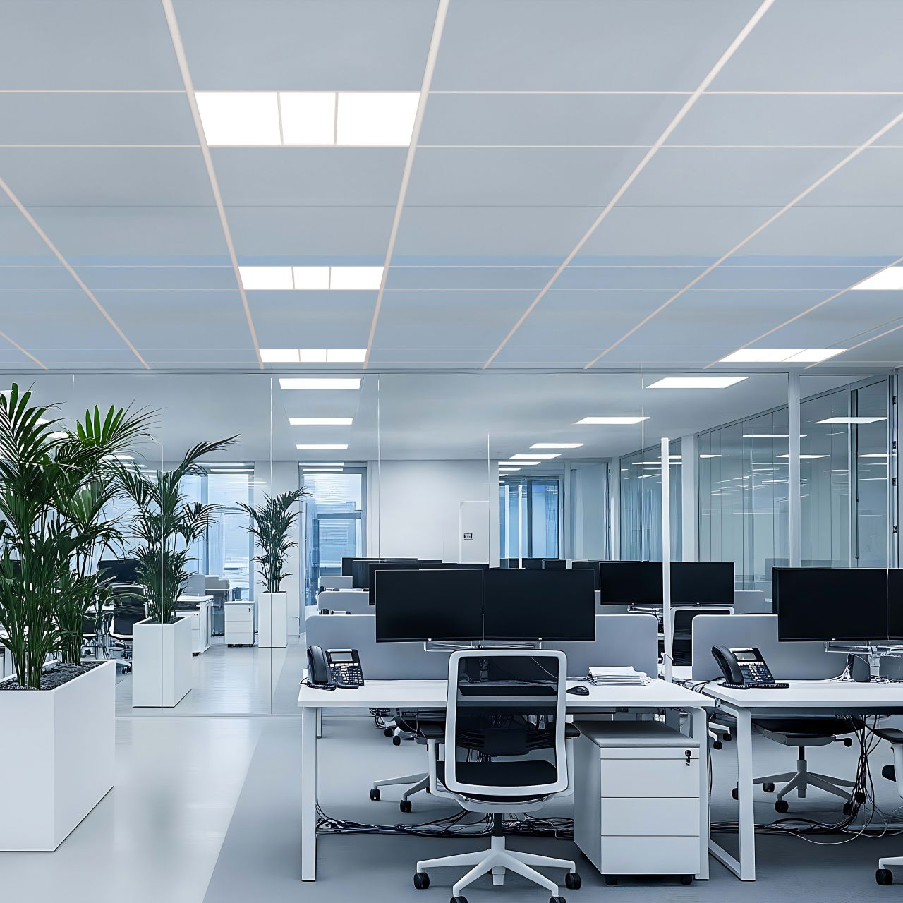 Luceco LuxPanel Delta LED Panel, Architectural Direct/Indirect Panel Luminaire, 600x600mm, 29W, 4200lm, 4000K