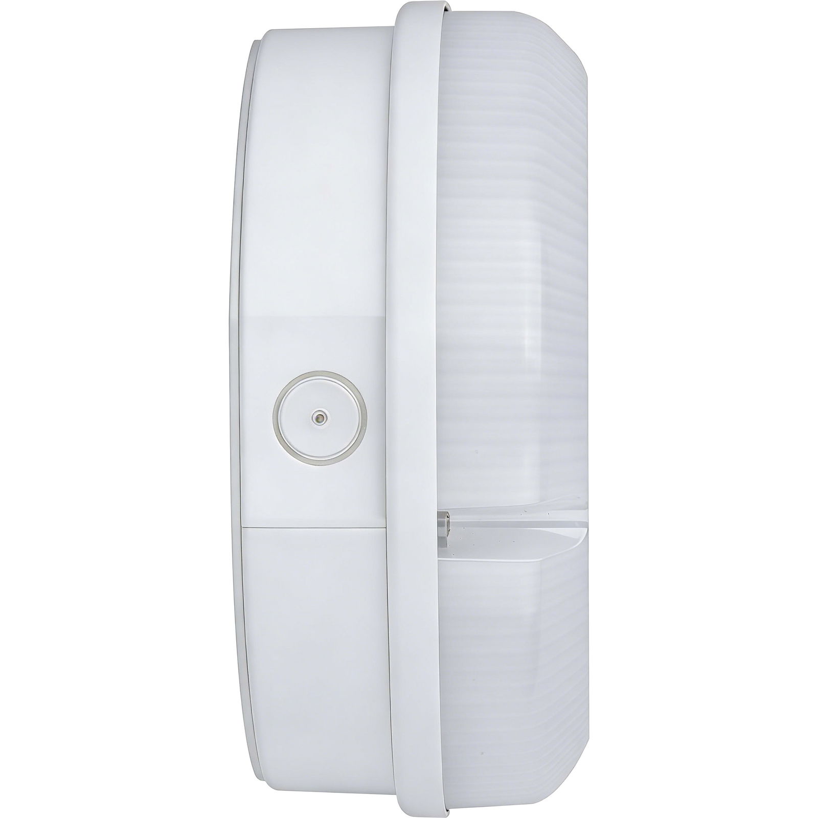 Luceco LED Bulkhead Light, Indoor & Outdoor Wall & Ceiling Lighting, Mosi Round Fixed Output Driver, 200mm, Commercial & Residential Use, 6/10/13W CCT 3/4/5/6000K IP65 IK08 Class 2, White