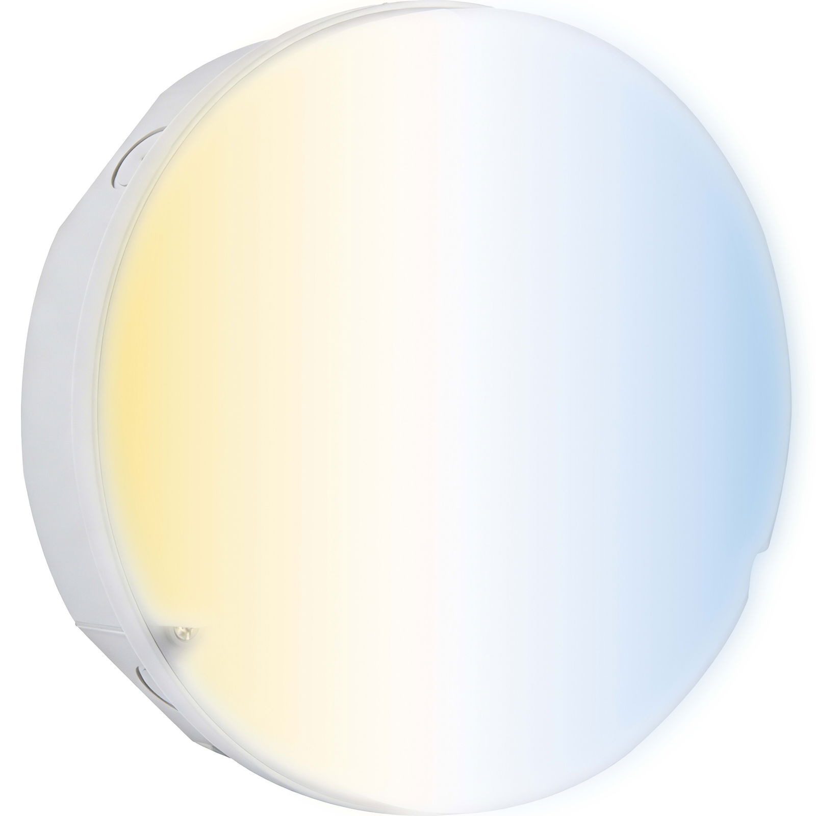 Luceco LED Bulkhead Light, Indoor & Outdoor Wall & Ceiling Lighting, Mosi Round Fixed Output Driver, 200mm, Commercial & Residential Use, 6/10/13W CCT 3/4/5/6000K IP65 IK08 Class 2, White