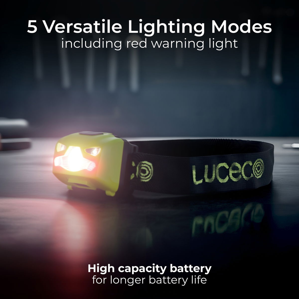 Head Torch, 3W, 170lm, 6500K, USB-C Rechargeable