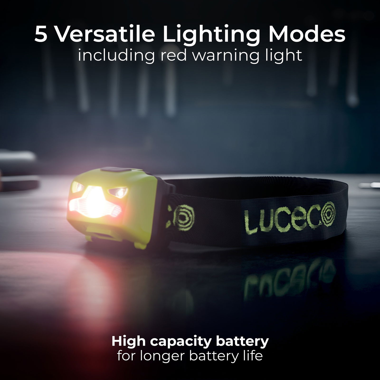 Head Torch, 3W, 170lm, 6500K, USB-C Rechargeable