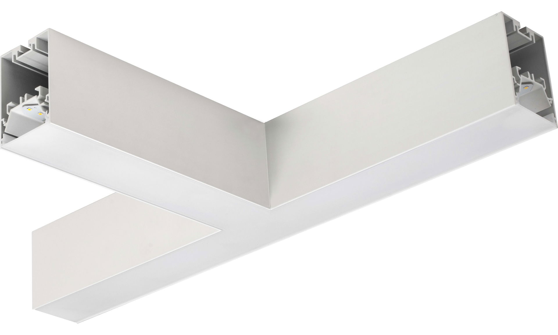 Contour 568mm suspended T connector module 900lumens with fixed output driver finished in white