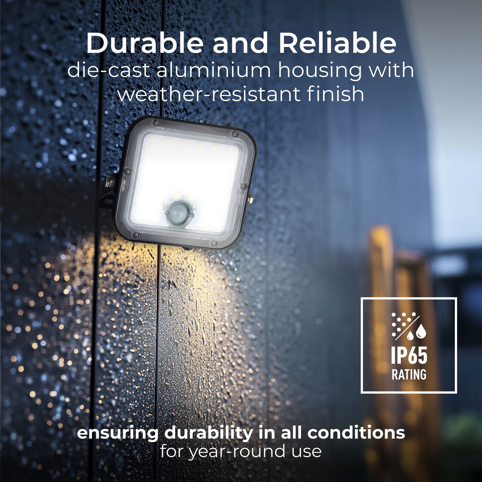 Luceco Mensa Decorative Outdoor Solar Security Floodlight with PIR Motion Sensor and Remote Control, Colour Change (CCT), LED Exterior Lighting, Black, 10W, 1500lm, 3000K & 4000K