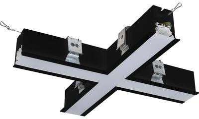 Contour 568mm recessed X connector module 2400lumens with fixed output driver finished in black