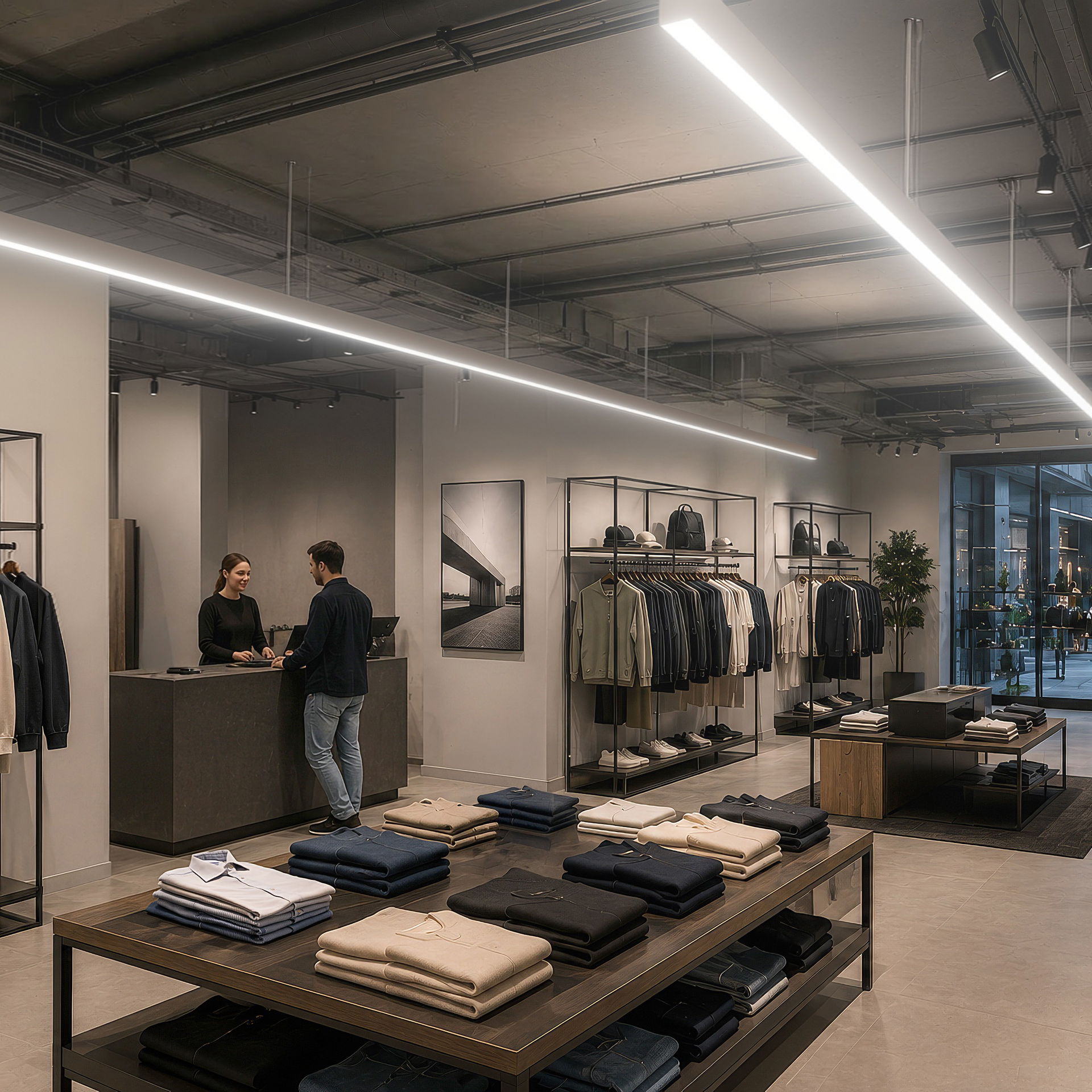 Linea Suspended Linear 1200mm Power Change 3600Lm 25.5W (Selectable 1900Lm 13.5W/2400Lm 17W/3100Lm 22W) 4000K (Selectable 3000K) DALI Dimmable