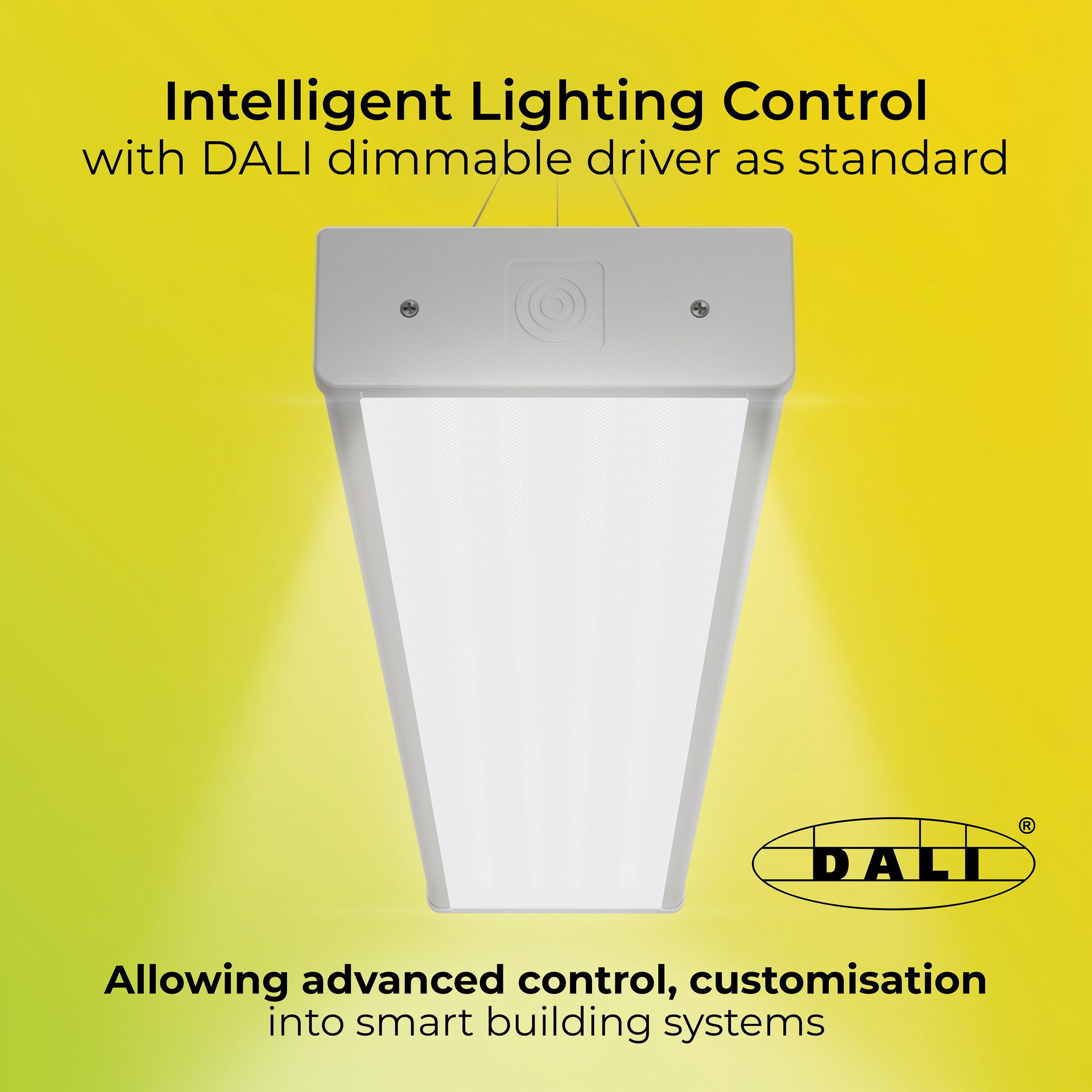 Litera Suspended Linear 1180mm 3800Lm 26W 4000K CRI>90 IP44 DALI Dimmable
