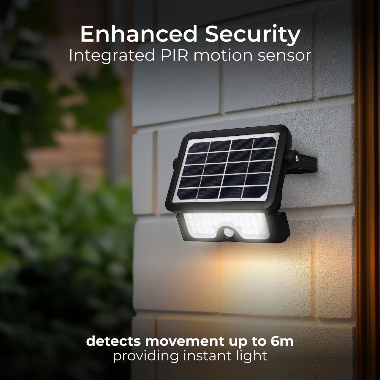 Luceco Solar Floodlight & PIR 5W, 550lm