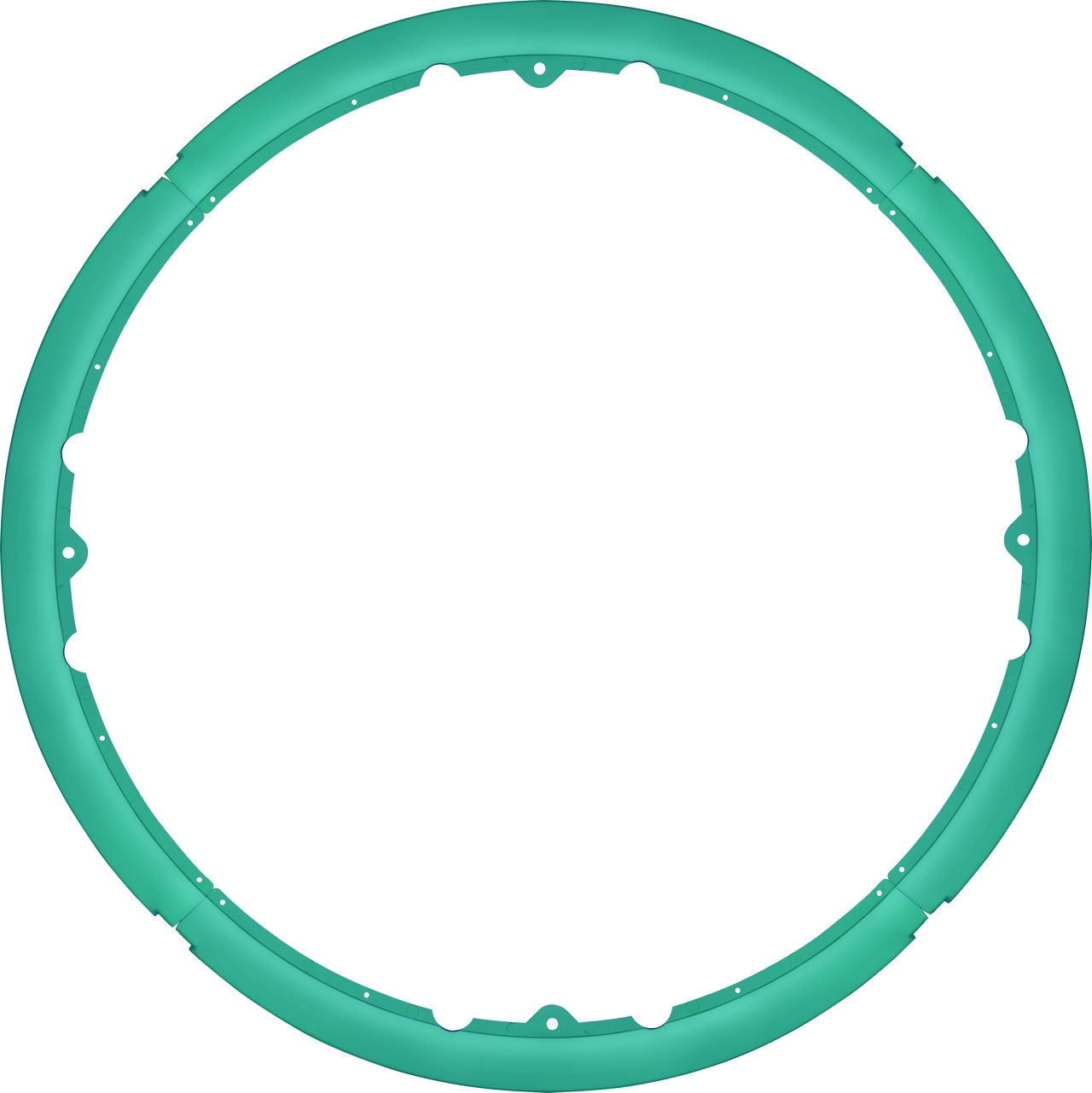 Celeste green halo insert