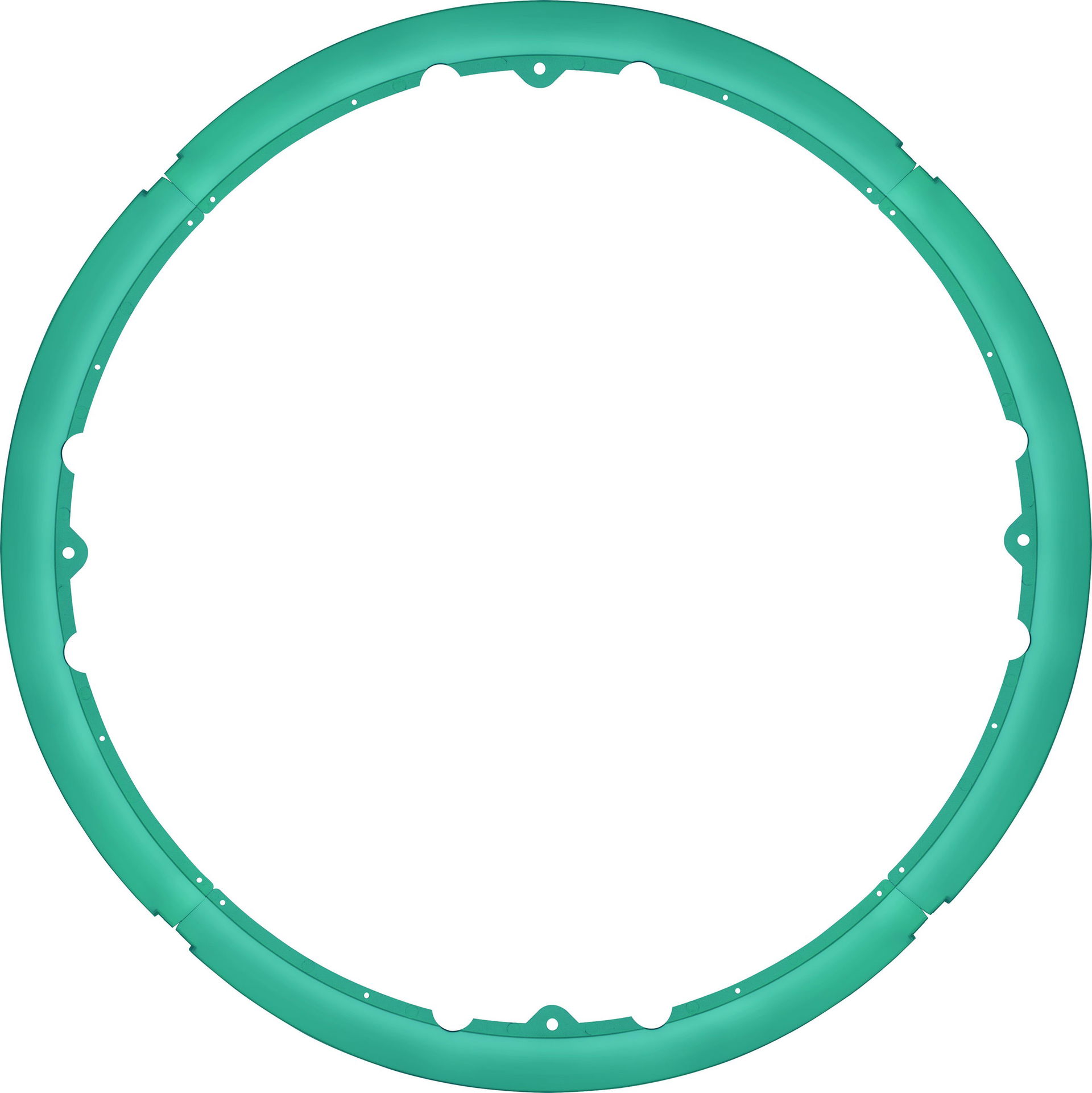 Celeste green halo insert