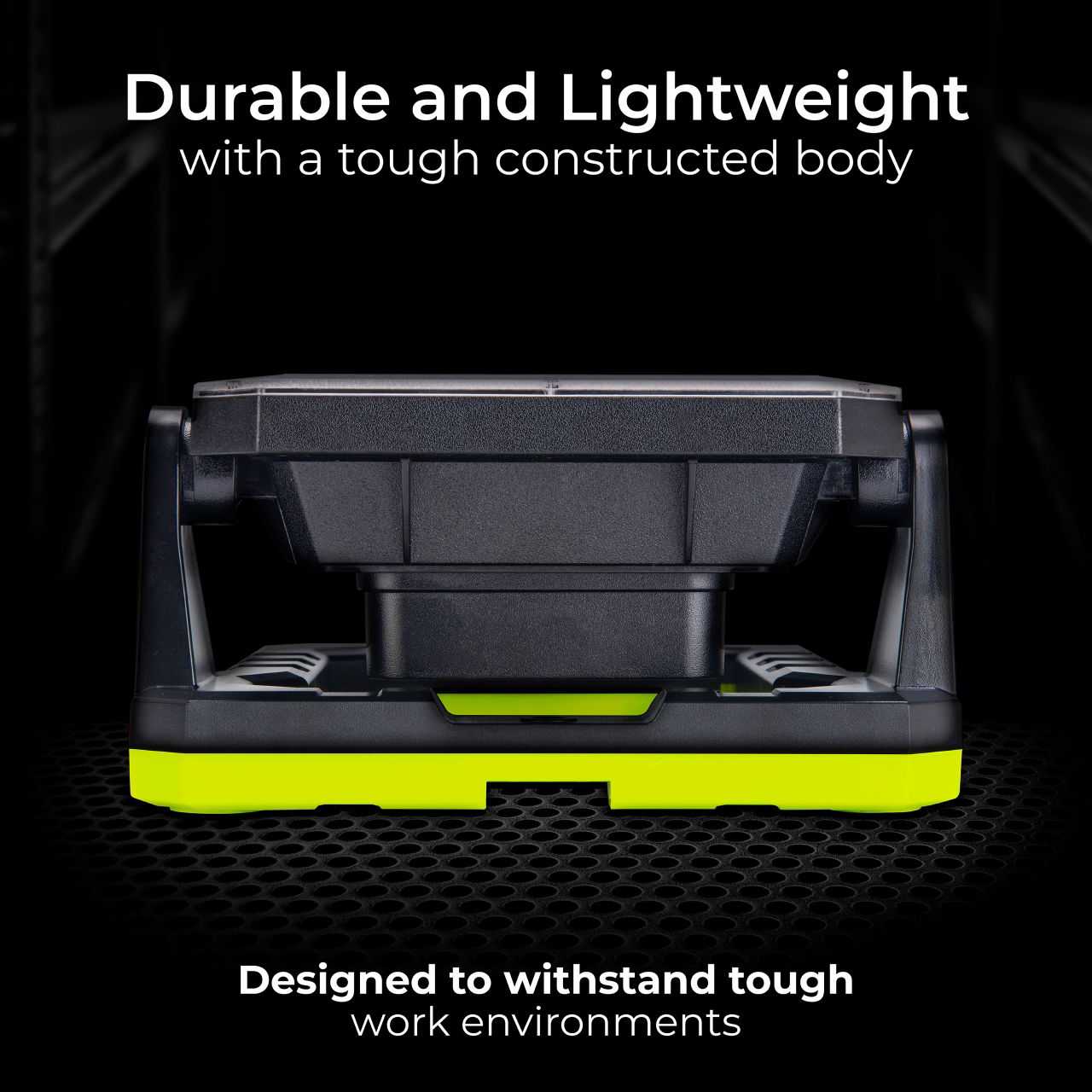 USB-C rechargeable magnetic worklight with Power-bank for charging devices. Fully adjustable with and 3 lighting modes up to 1300 Lumens making ideal for professional and recreational applications.