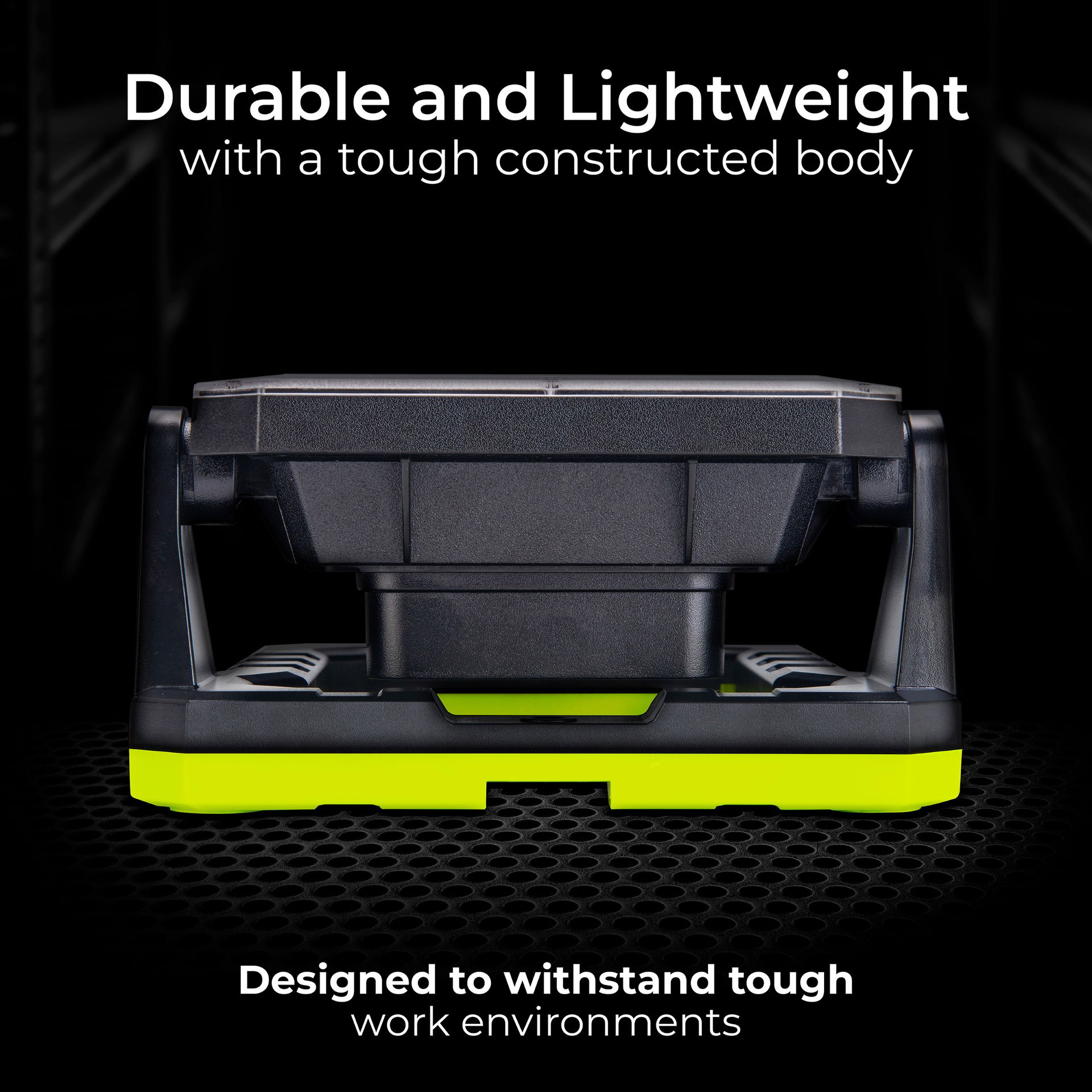 USB-C rechargeable magnetic worklight with Power-bank for charging devices. Fully adjustable with and 3 lighting modes up to 1300 Lumens making ideal for professional and recreational applications.
