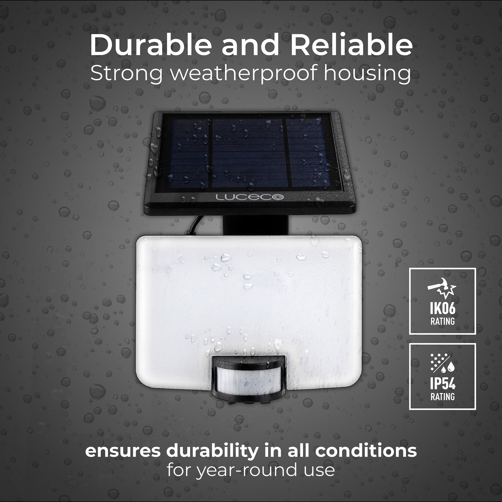 Solar floodlight with detachable solar panel 1500 lumens
