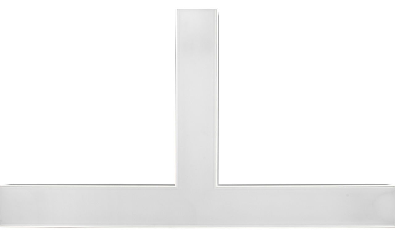 Contour 568mm suspended T connector module 900lumens with fixed output driver finished in white