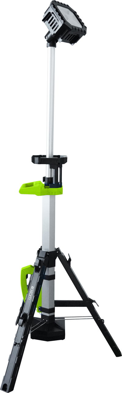 Luceco telescopic tripod IP44 worklight 5V 20W 2000lm 6500K - usbc rechargeable
