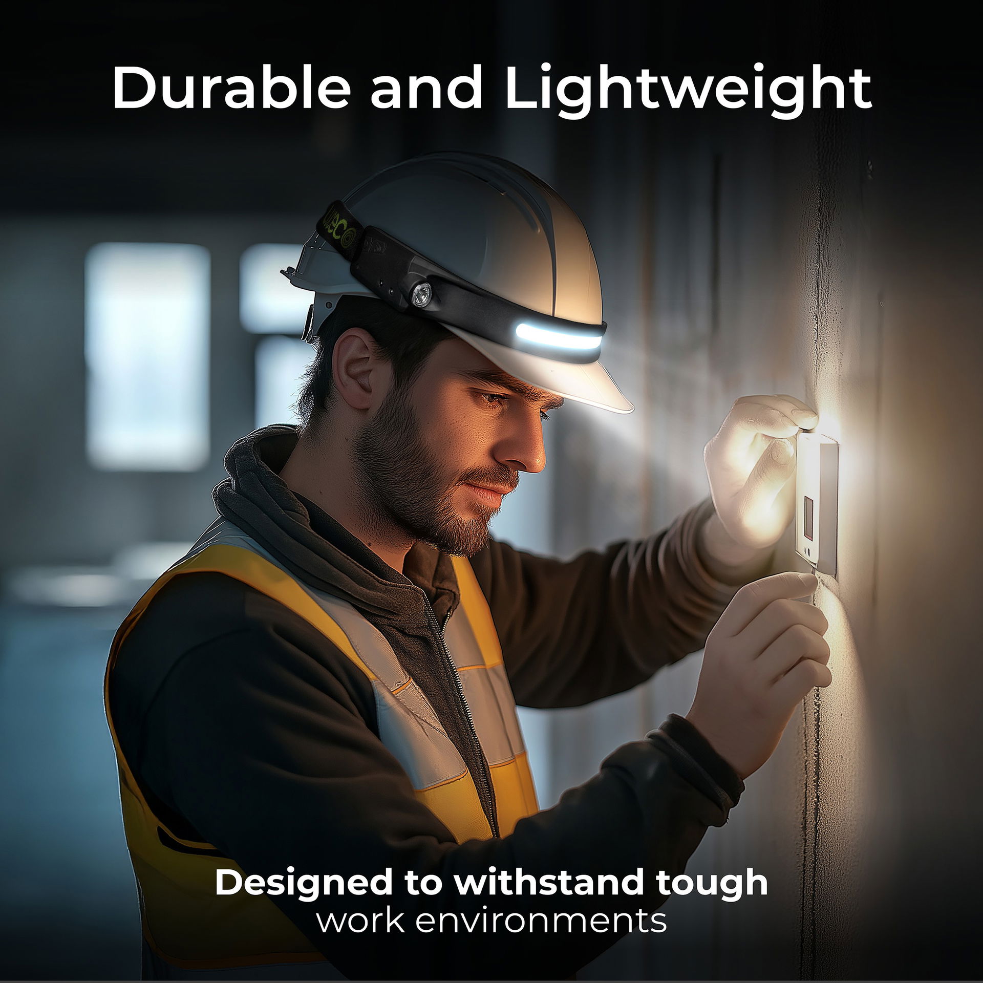 Flexable Headtorch with Motion Sensor 350lm+150lm USB Rechargeable