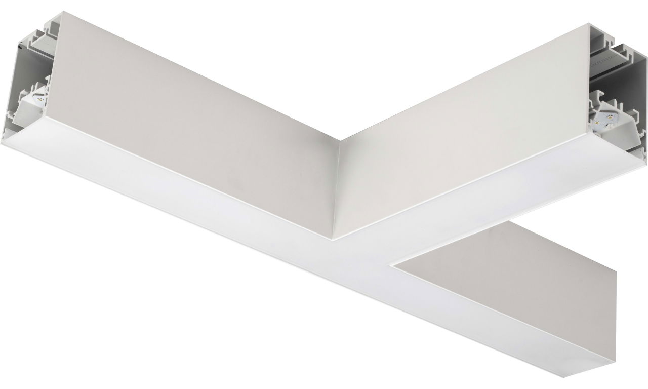 Contour 568mm suspended T connector module 900lumens with fixed output driver finished in white