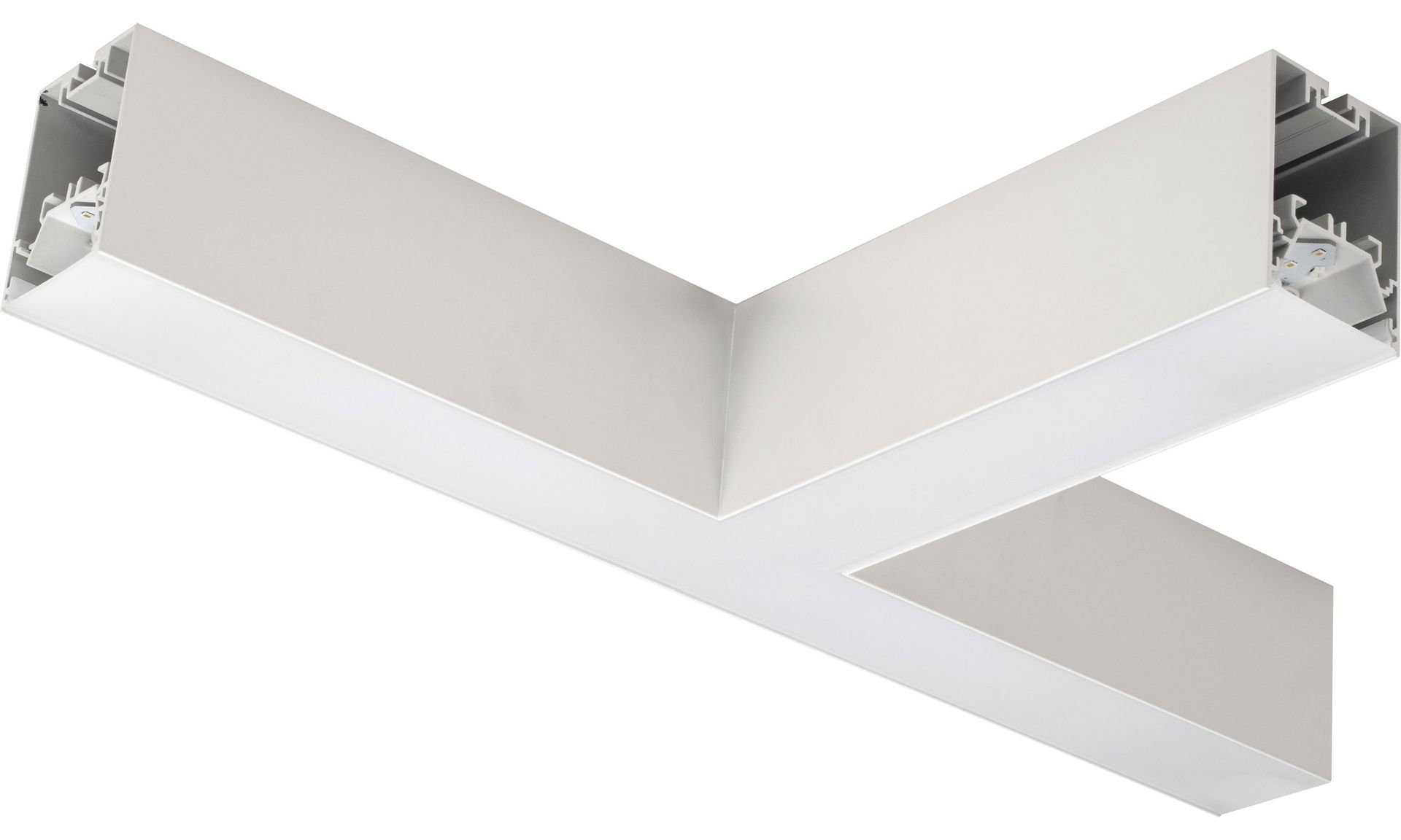 Contour 568mm suspended T connector module 900lumens with fixed output driver finished in white
