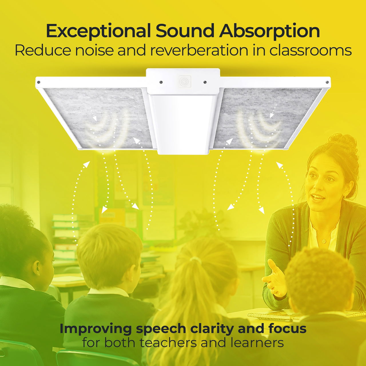 Luceco Litera Acoustic Wing for LIT06WMOD Enhanced Sound Absorption
