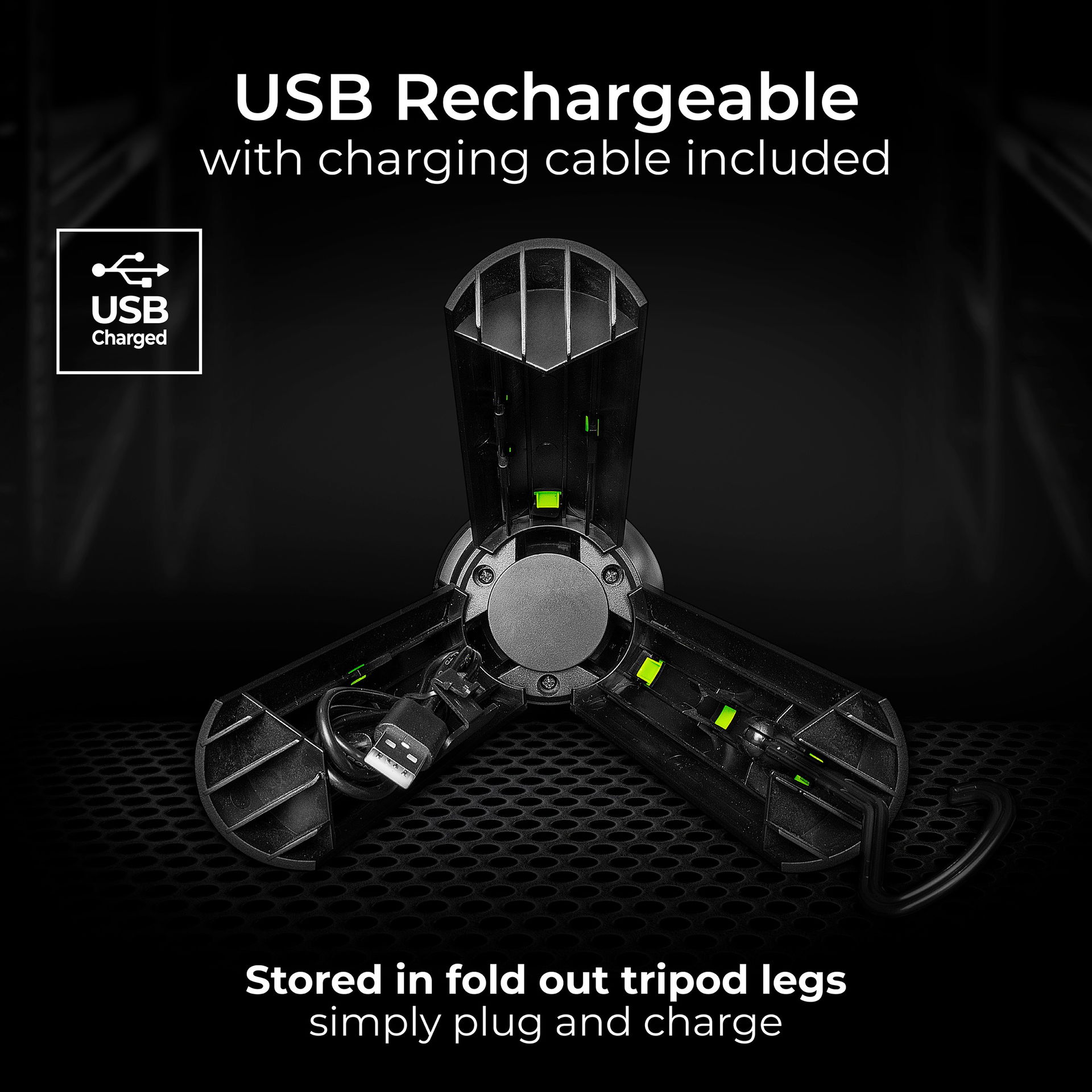 Luceco Cage Inspection Torch, USB, 10W