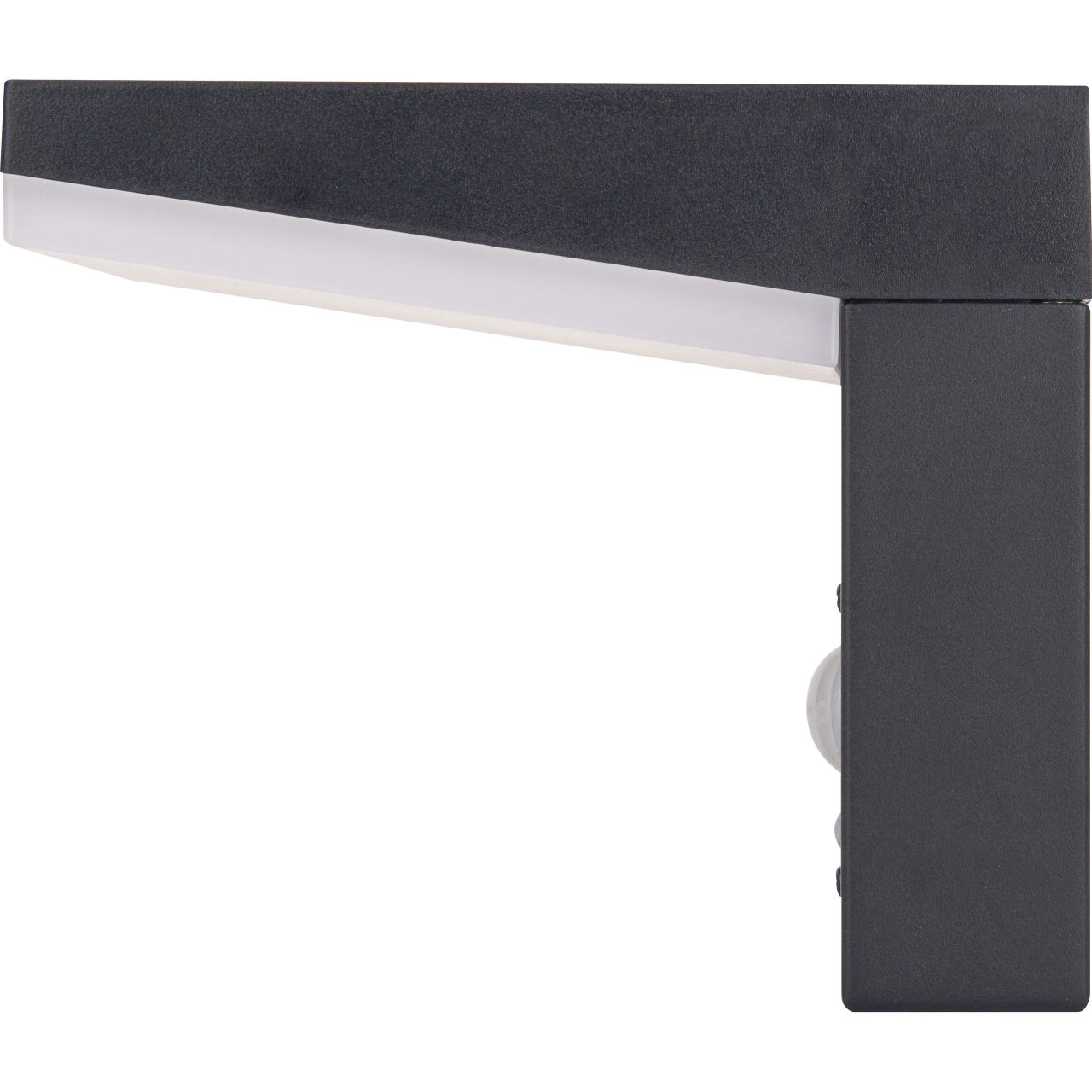 Luceco Aries Decorative Outdoor Solar Wall Light with PIR Motion Sensor, LED Exterior Lighting, Slate Grey, IP44, 5W, 600lm, 3000K