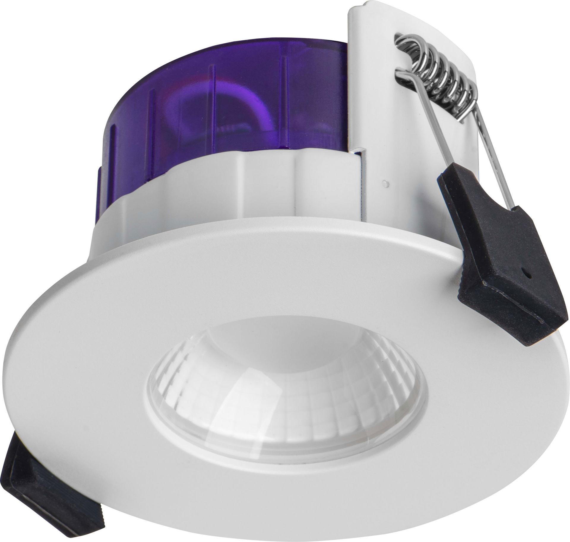 FType ultra fire rated downlight 4W/6W 690lm power change & CCT change 3000K / 4000K dim2warm dimmable IP65 white - flat