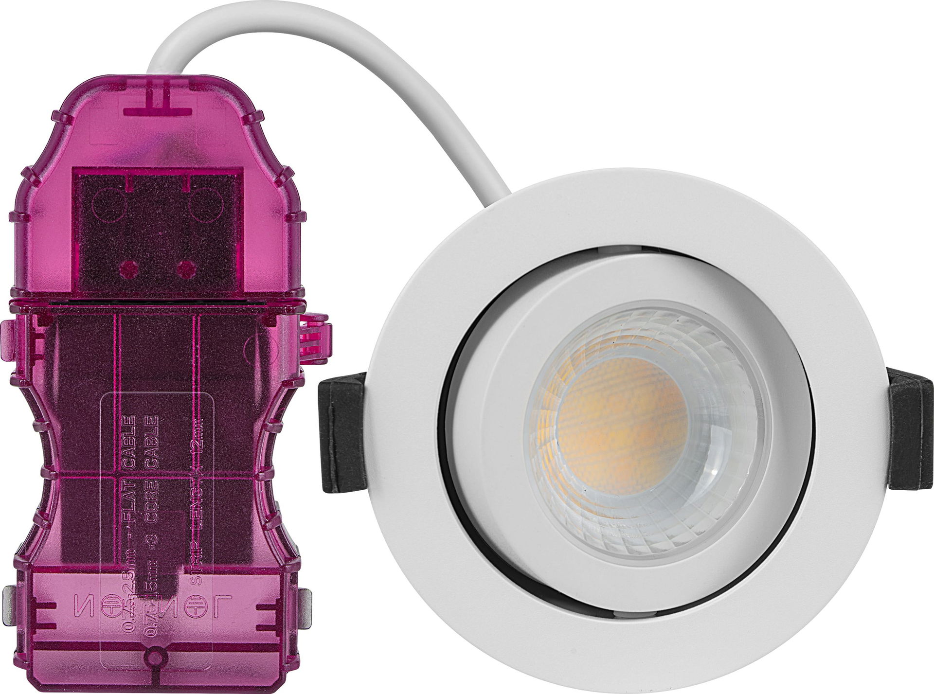 FType Elite Fire Rated Downlight 4W/6W 690lm Power Change with 4Colour CCT 2700, 3000, 4000K, 6000K  Dimmable IP65 White - Adjustable
