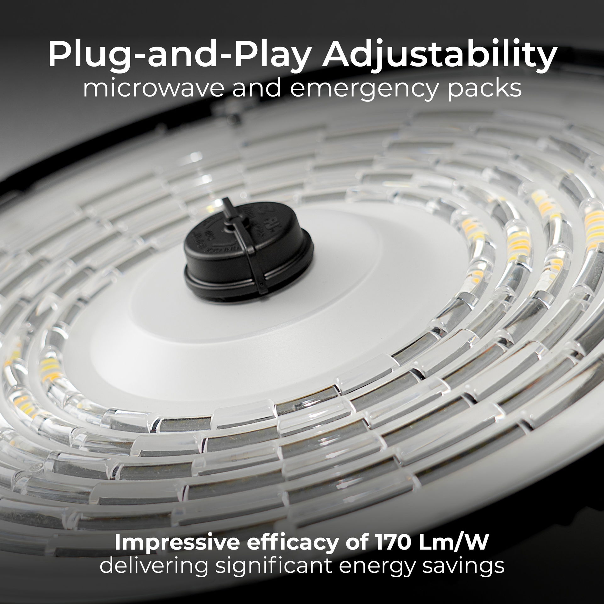Luceco Titan All-in-One High Bay Luminaire, Power & Colour Change (CCT), Beam Change via Optic Lens, IP65, 100/150/200W, 175000/25000/32000lm, 4000/5000/6500K, with Zhaga Socket