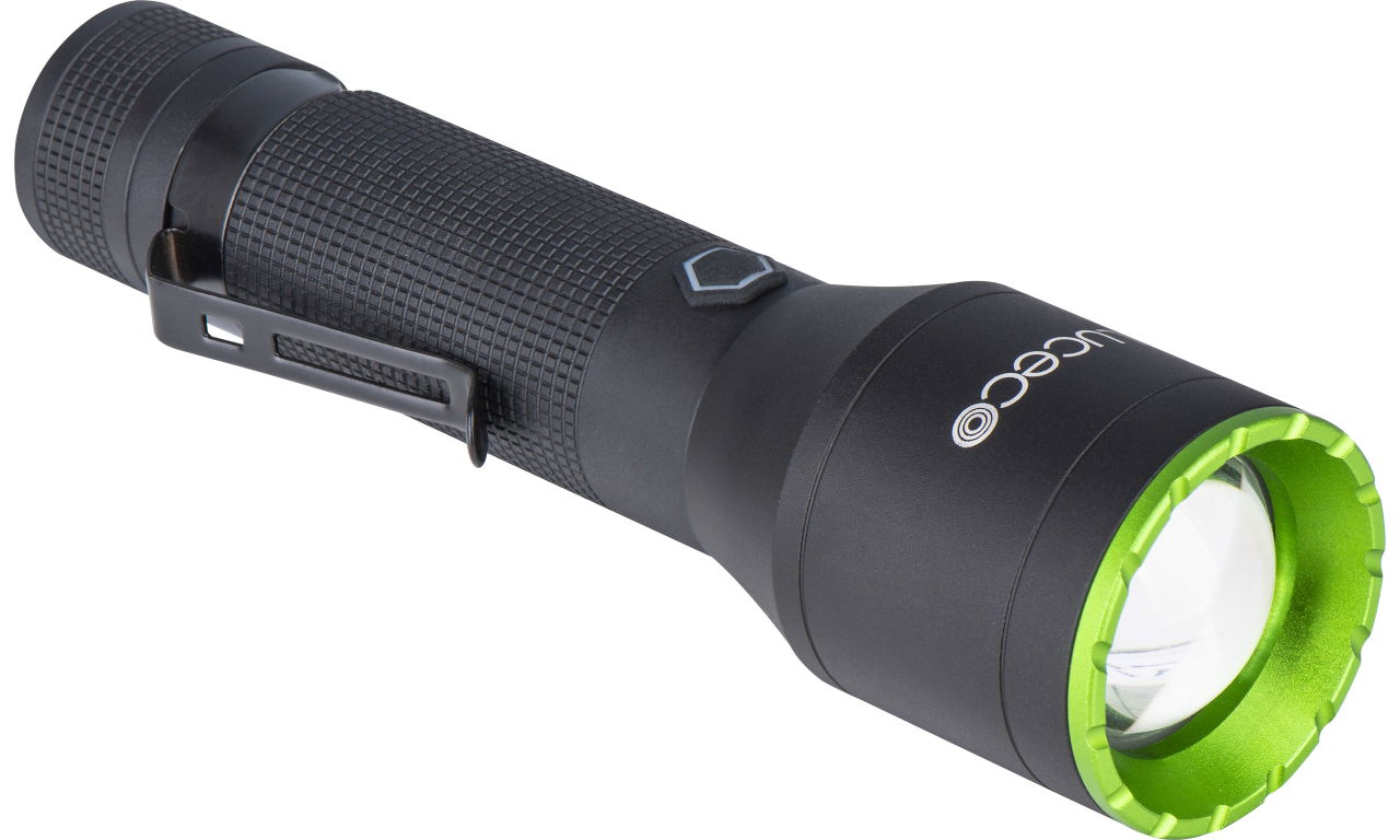 Luceco Multi Focus LED Hand Torch, USB-C Rechargeable, Inspection Light, 3 Lighting Modes, IP44, 9W, 1000lm, 6500K