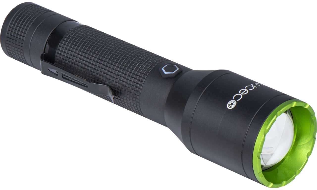 Luceco Multi Focus LED Hand Torch, USB-C Rechargeable, Inspection Light, 3 Lighting Modes, IP44, 6W, 600lm, 6500K