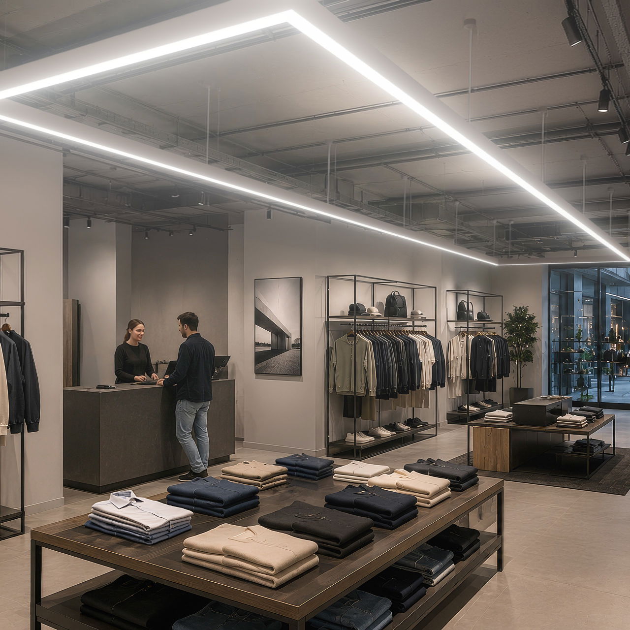 Linea Suspended Linear 1500mm Power Change 4500Lm 32W (Selectable 2400Lm 17W/3000Lm 21.5W/3600Lm 25.5W) 4000K (Selectable 3000K) DALI Dimmable Emergency (Self Test Switchable)