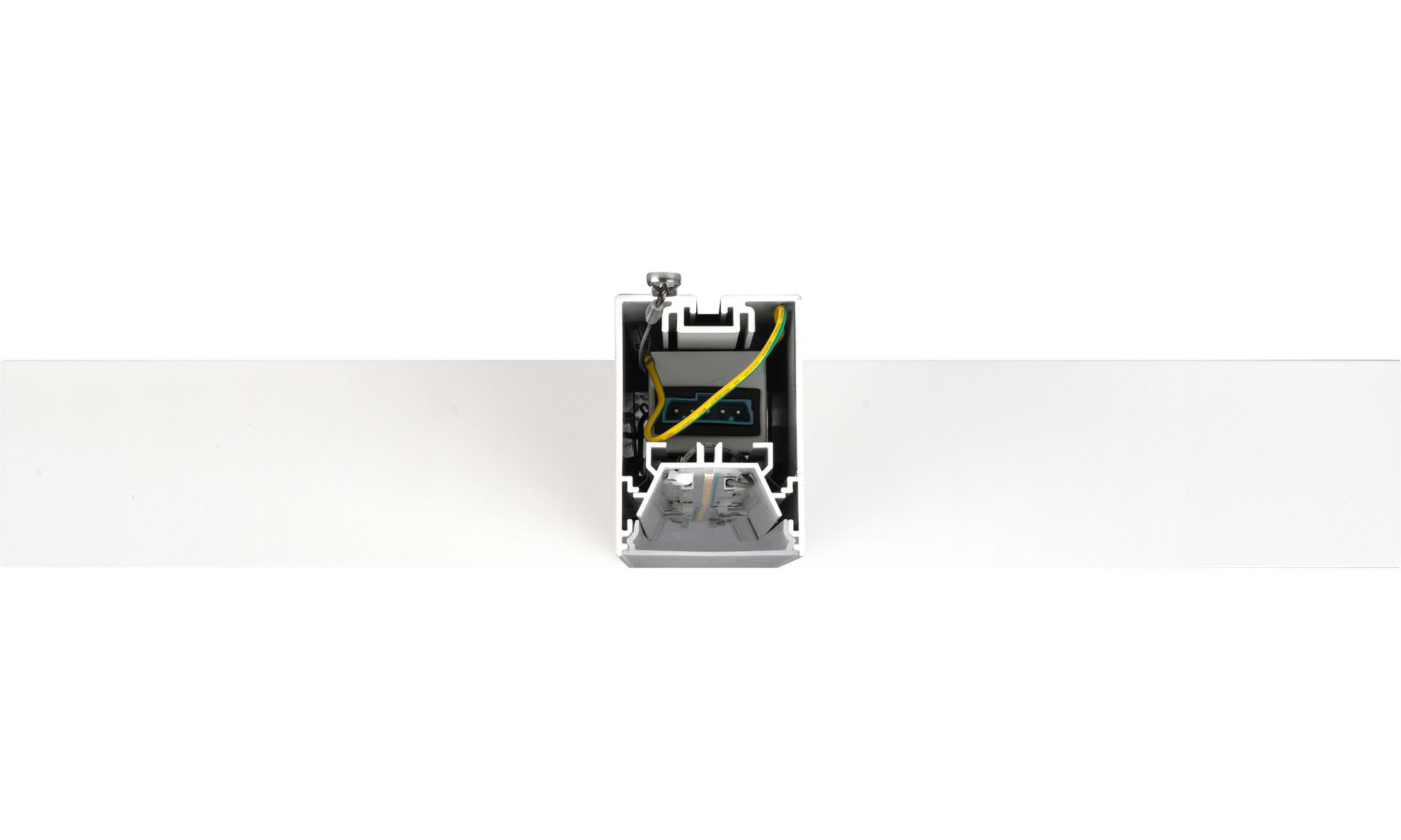 Contour 568mm suspended X connector module 2400lumens with fixed output driver finished in white