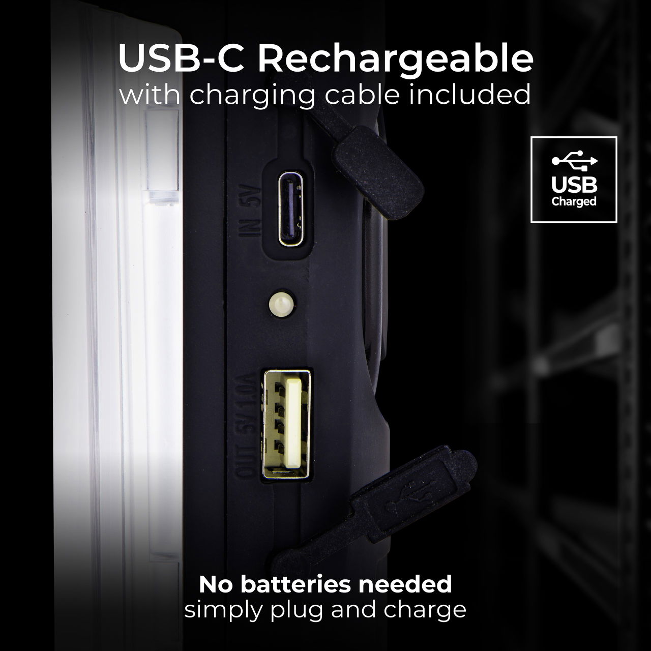 Luceco rotation inspection torch with powerbank 5v 3w 300lm 6500k - USB charged