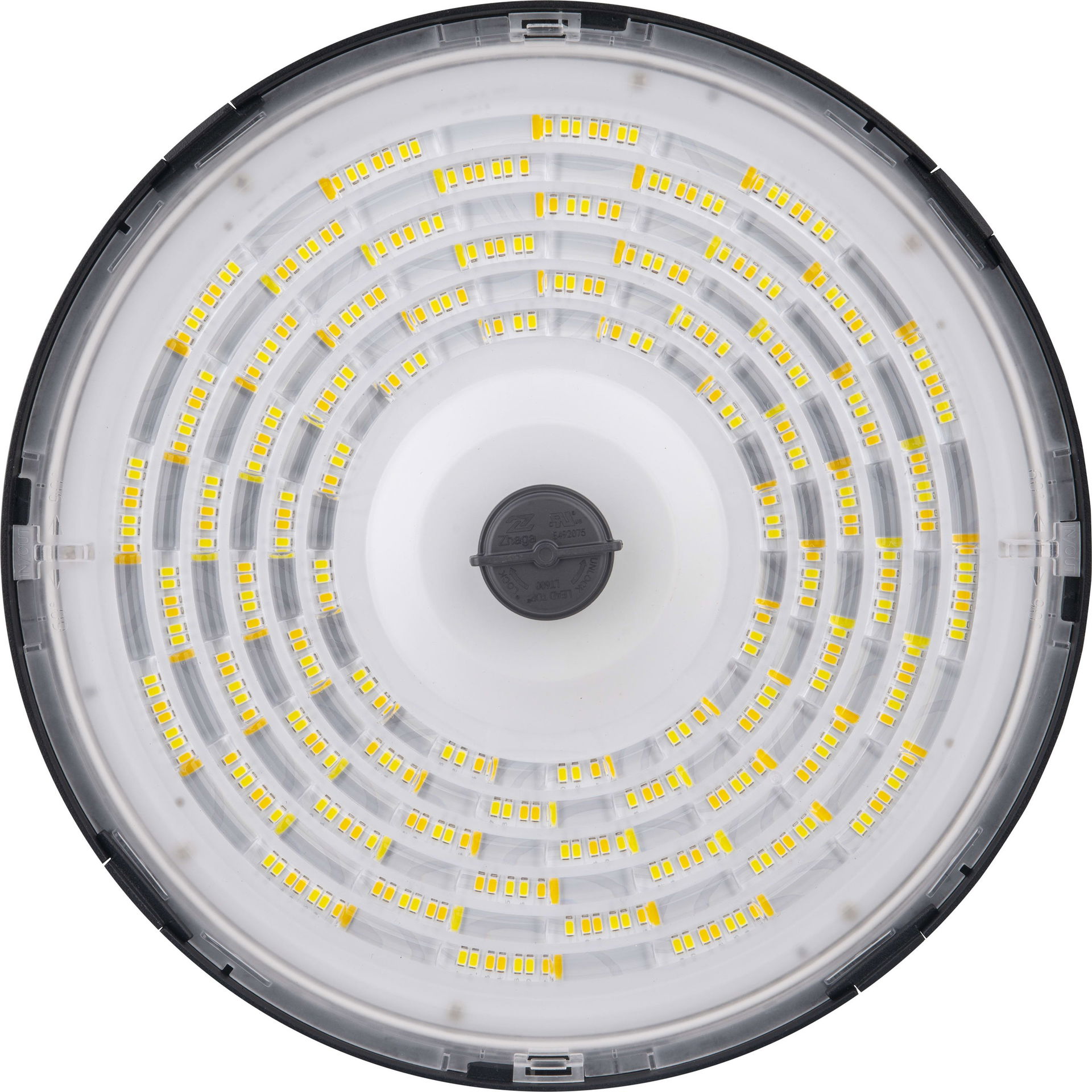 Luceco Titan All-in-One High Bay Luminaire, Power & Colour Change (CCT), Beam Change via Optic Lens, IP65, 100/150/200W, 175000/25000/32000lm, 4000/5000/6500K, with Zhaga Socket