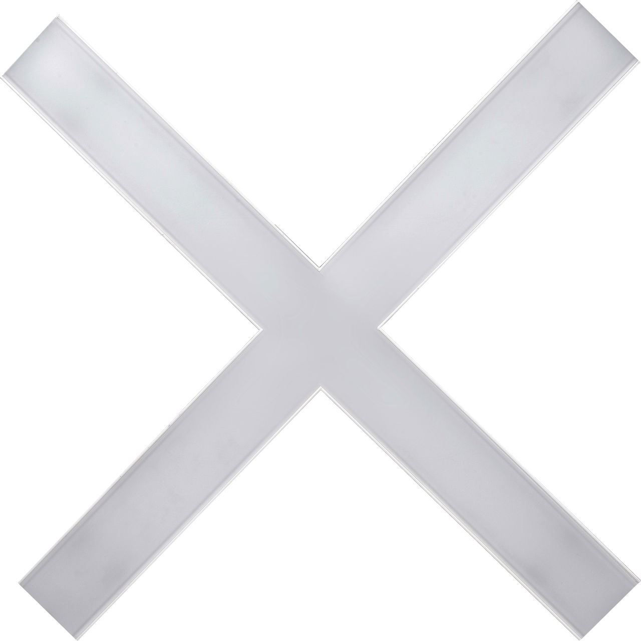 Contour 568mm suspended X connector module 2400lumens with fixed output driver finished in white