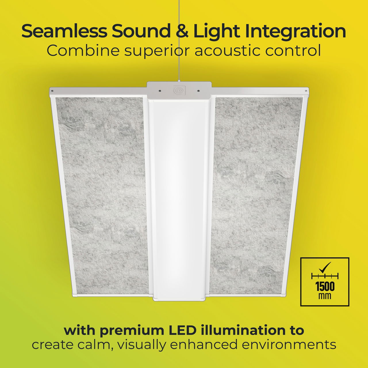 Luceco Litera Acoustic Wing for LIT15WMOD Enhance Sound Absorption