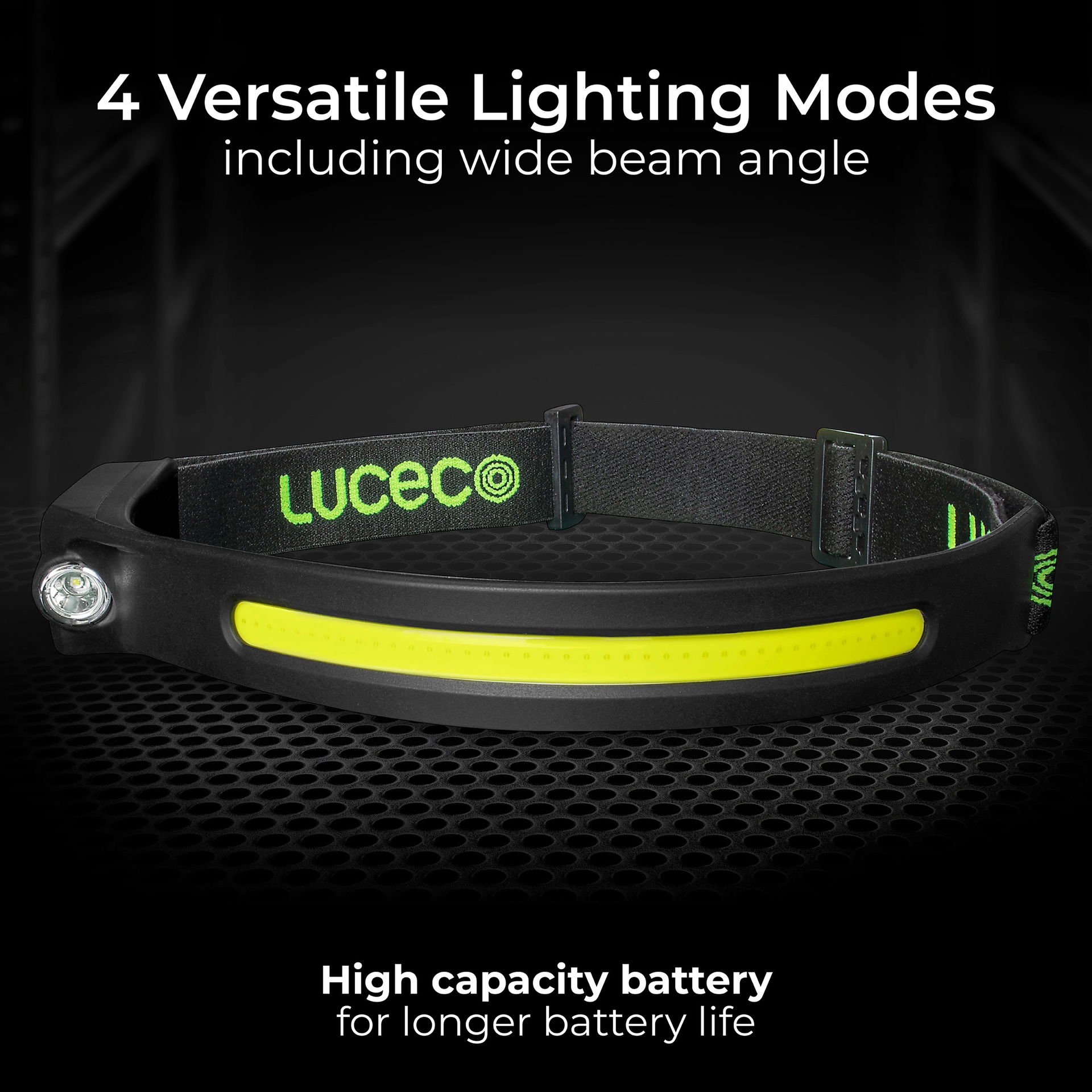Flexable Headtorch with Motion Sensor 350lm+150lm USB Rechargeable