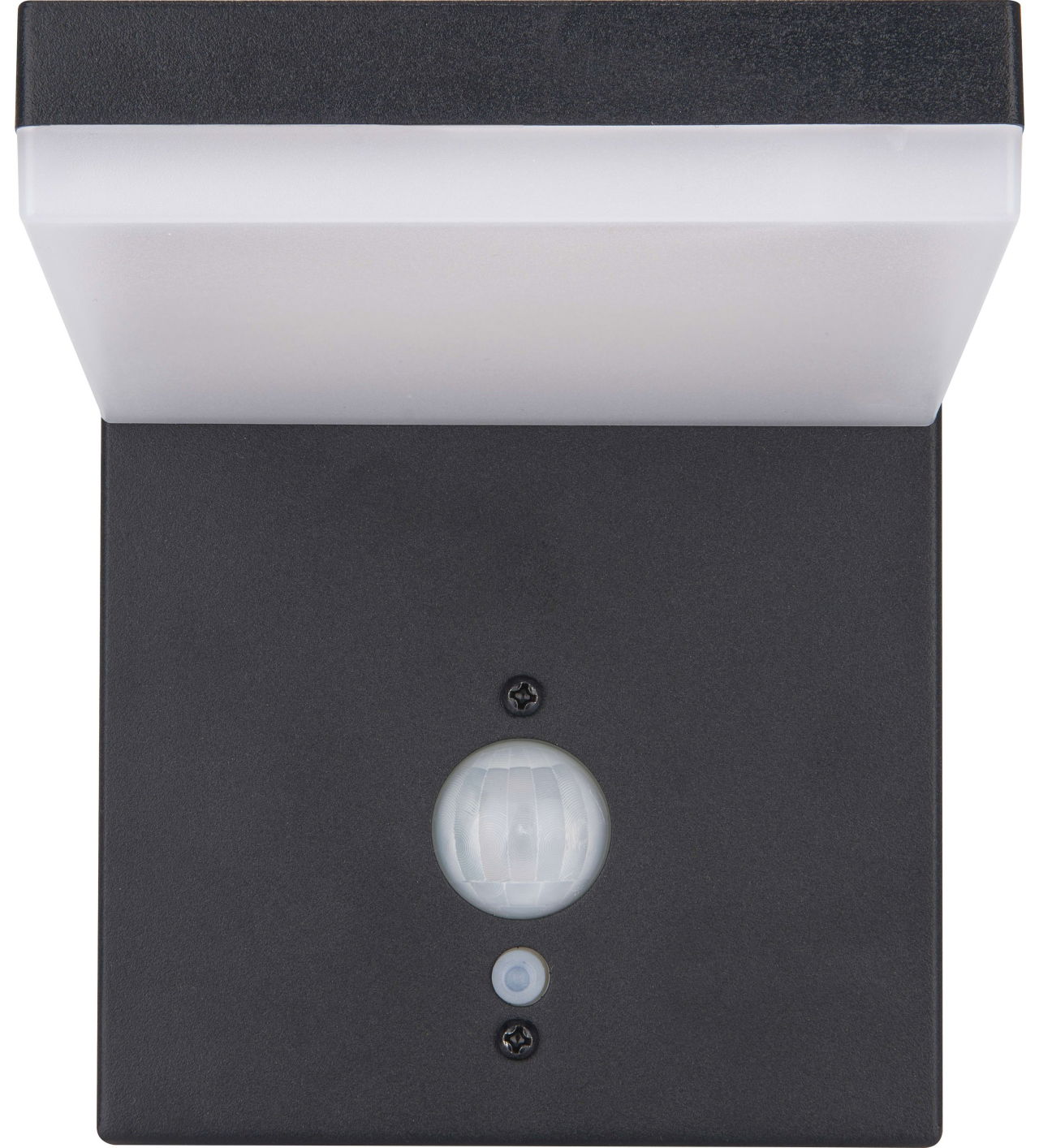 Luceco Aries Decorative Outdoor Solar Wall Light with PIR Motion Sensor, LED Exterior Lighting, Slate Grey, IP44, 5W, 600lm, 3000K