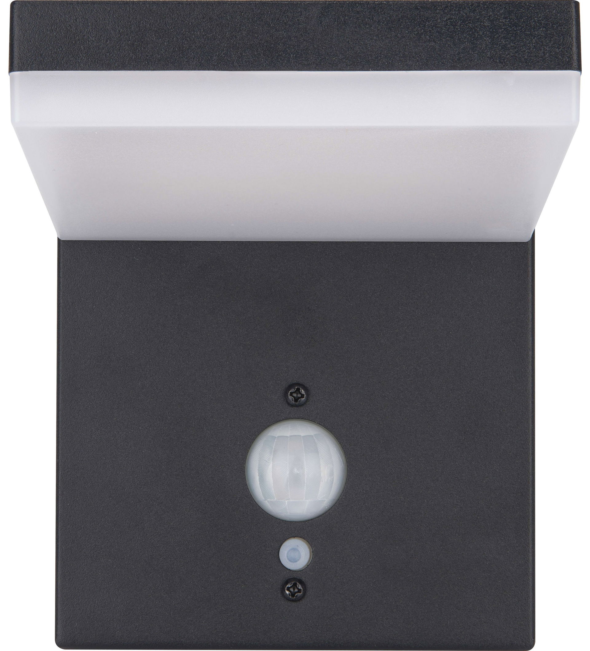 Luceco Aries Decorative Outdoor Solar Wall Light with PIR Motion Sensor, LED Exterior Lighting, Slate Grey, IP44, 5W, 600lm, 3000K