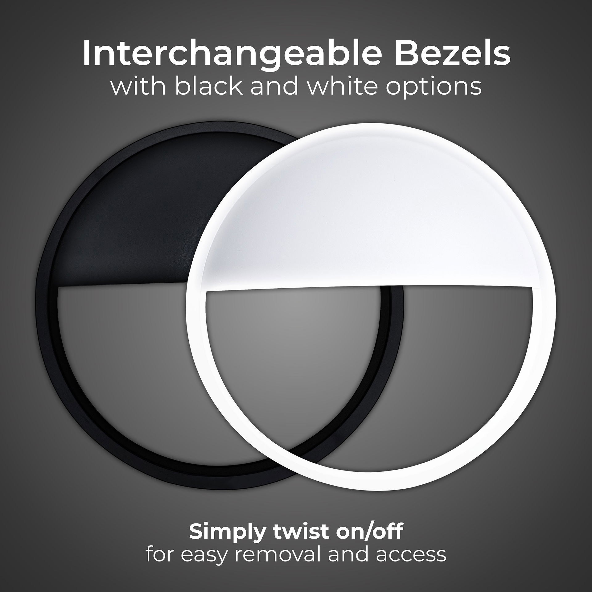 Exterior residential bulkhead eyelid 400lumens with white or black bezel + PIR