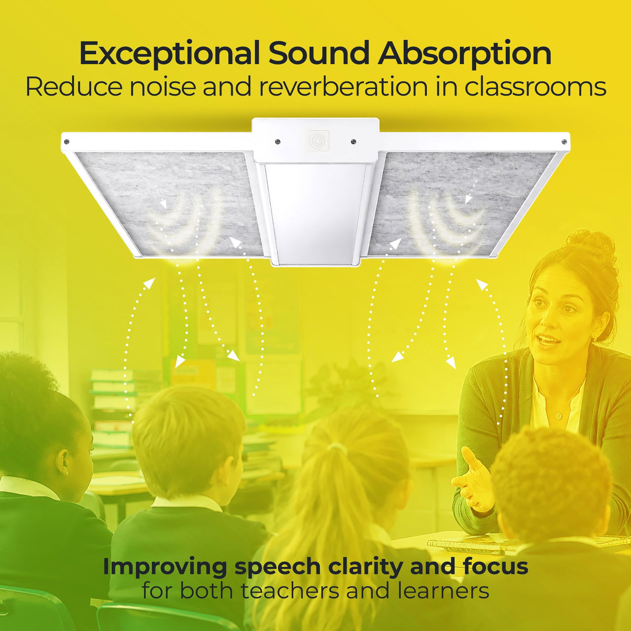 Luceco Litera Acoustic Wing for LIT12W Enhanced Sound Absorption