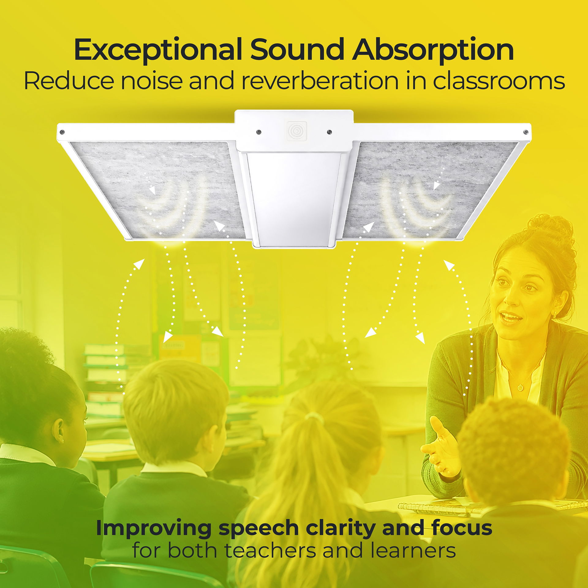 Luceco Litera Acoustic Wing for LIT12W Enhanced Sound Absorption