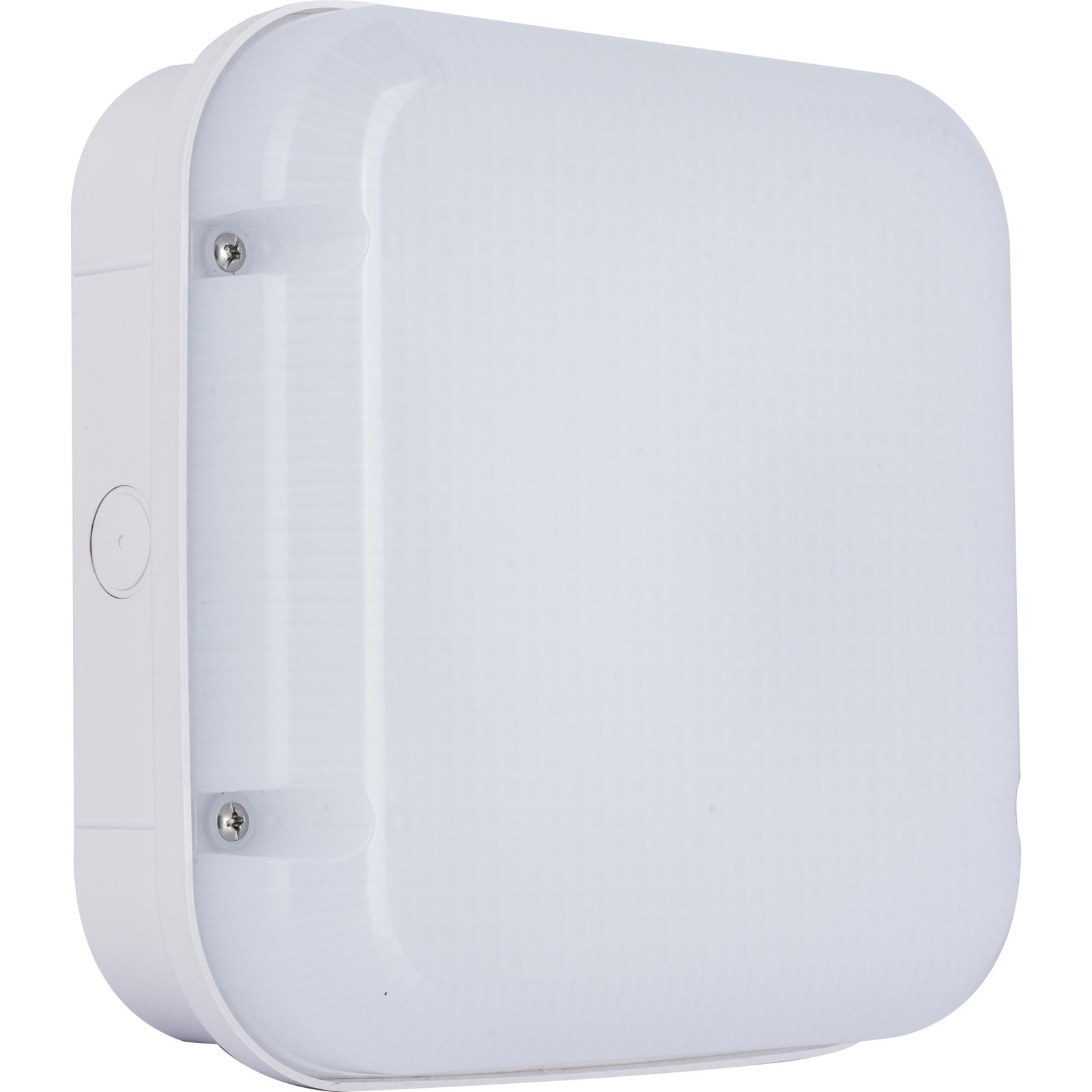 Luceco LED Bulkhead Light, Indoor & Outdoor Wall & Ceiling Lighting, Mosi Square Fixed Output Driver, 190mm, Commercial & Residential Use, 6/10/13W CCT 3/4/5/6000K IP65 IK08 Class 2, White