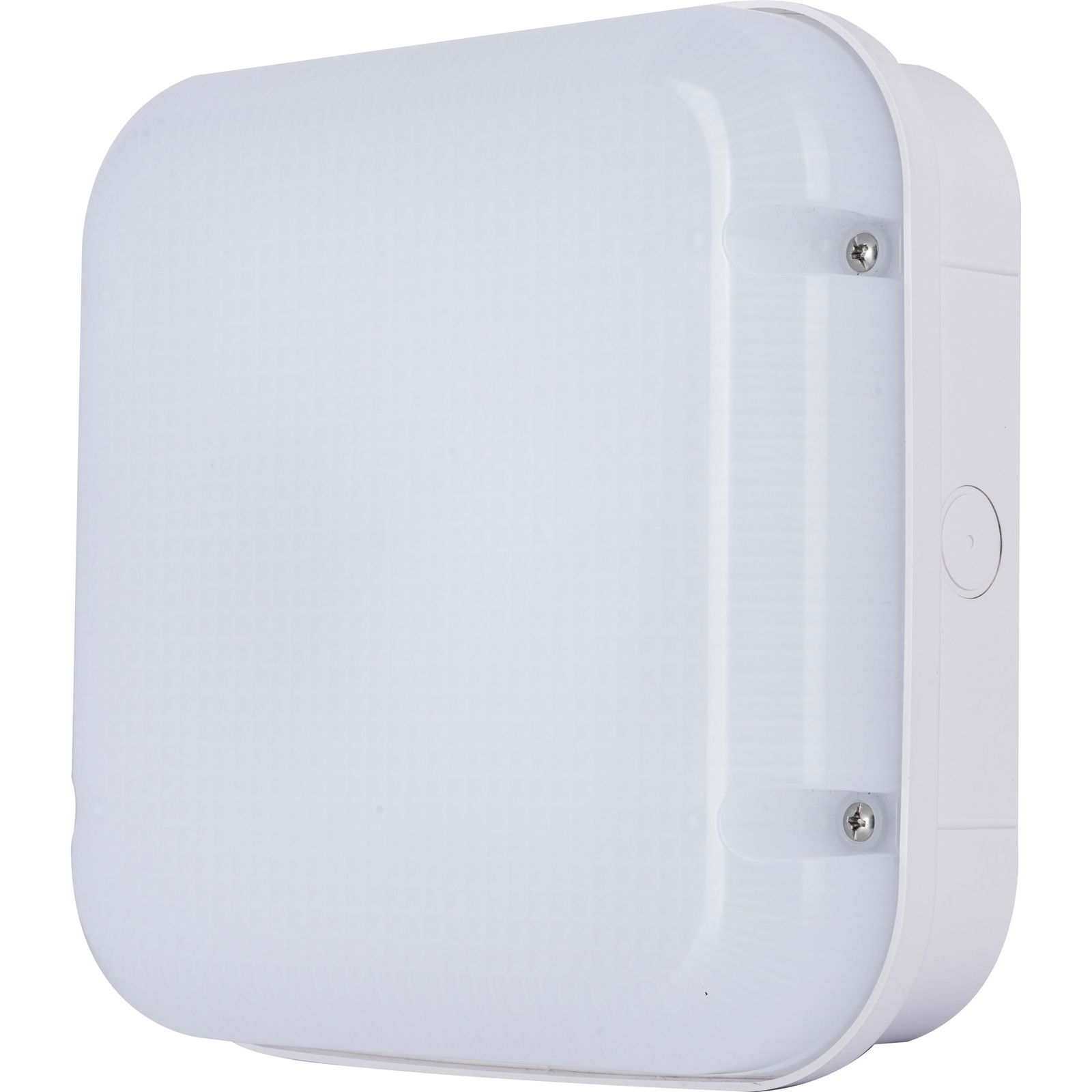 Luceco LED Bulkhead Light, Indoor & Outdoor Wall & Ceiling Lighting, Mosi Square Fixed Output Driver, 190mm, Commercial & Residential Use, 6/10/13W CCT 3/4/5/6000K IP65 IK08 Class 2, White