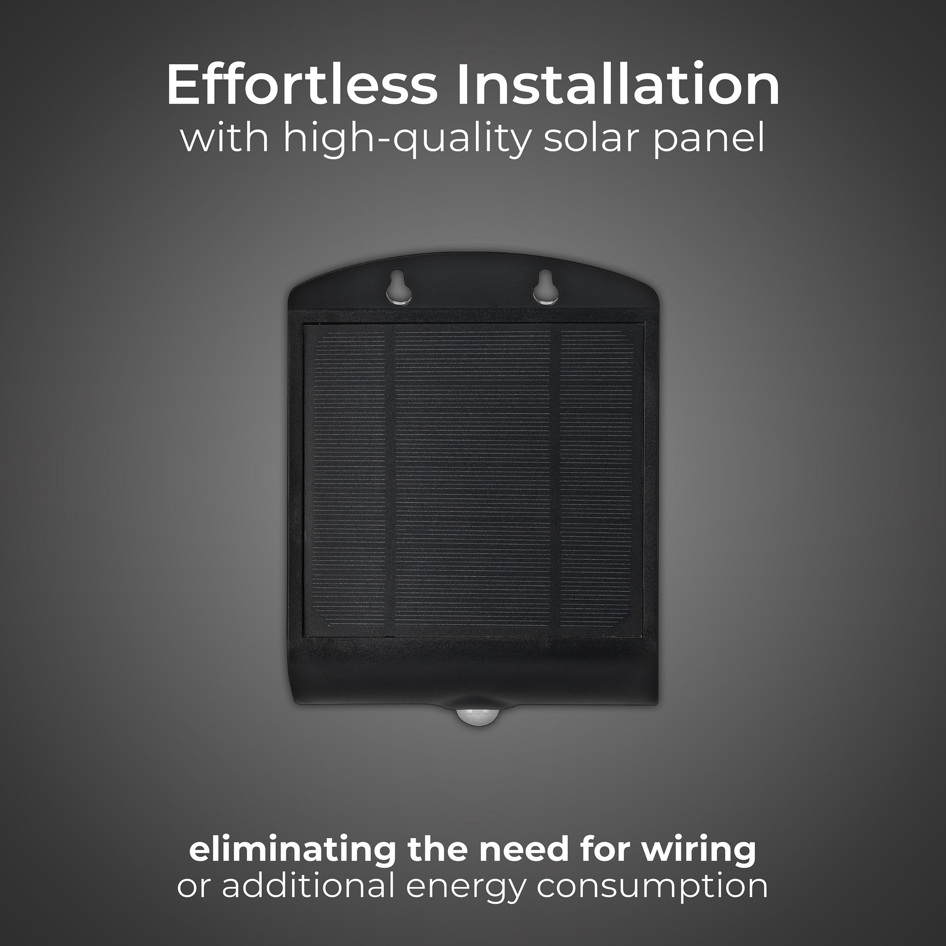 Luceco Solar Wall Light & PIR 3.2W Black