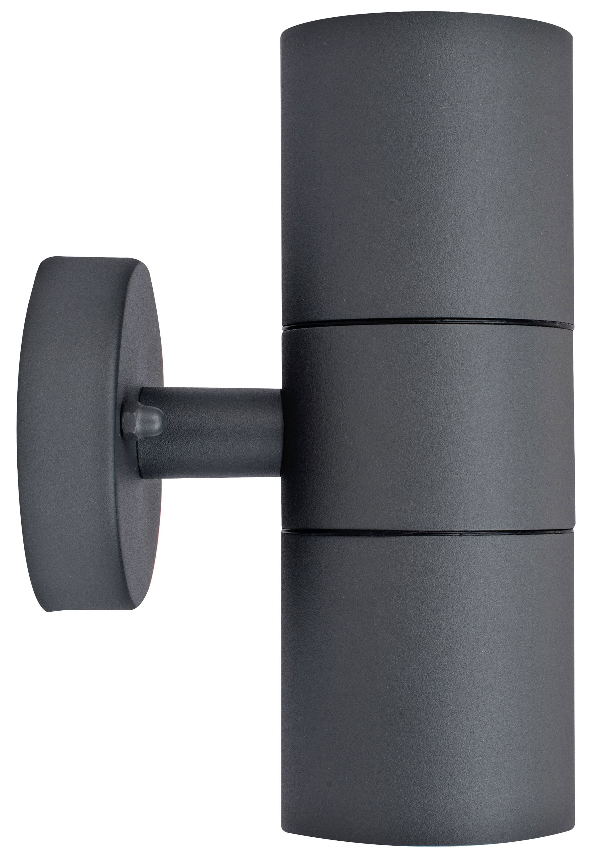 Exterior decorative up / down wall light GU10 finished in slate grey